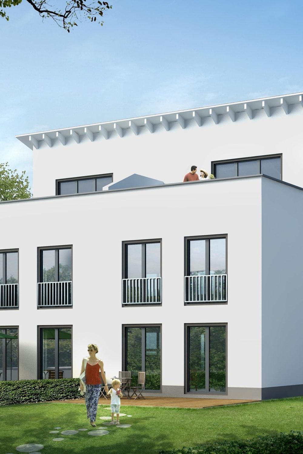 Moderne QNG Reihenhaus-Investition QNG Neubau von Reihenhäusern mit moderner Architektur – Kapitalanlage in Toplage